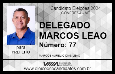 Candidato DELEGADO MARCOS LEAO 2024 - CONFRESA - Eleições