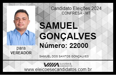 Candidato SAMUEL GONÇALVES 2024 - CONFRESA - Eleições