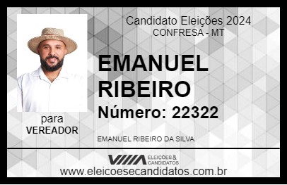 Candidato EMANUEL RIBEIRO 2024 - CONFRESA - Eleições