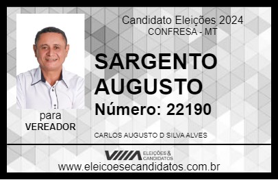 Candidato SARGENTO AUGUSTO 2024 - CONFRESA - Eleições