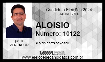 Candidato ALOISIO 2024 - JAURU - Eleições