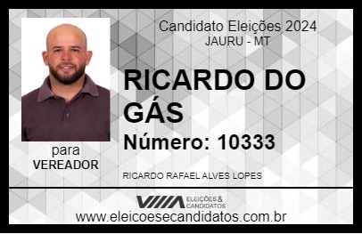 Candidato RICARDO DO GÁS 2024 - JAURU - Eleições