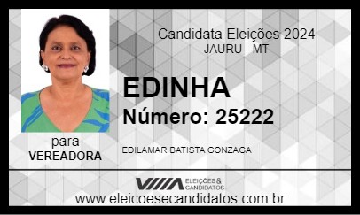 Candidato EDINHA 2024 - JAURU - Eleições