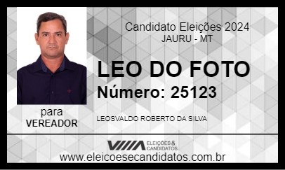 Candidato LEO DO FOTO 2024 - JAURU - Eleições