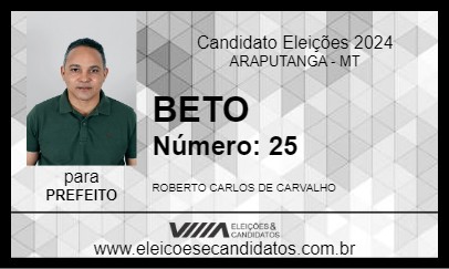 Candidato BETO 2024 - ARAPUTANGA - Eleições