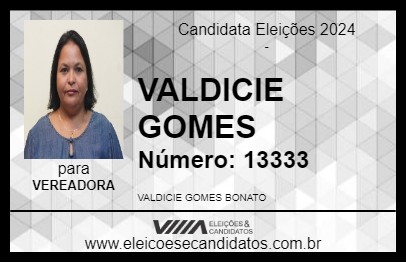 Candidato VALDICIE GOMES 2024 - SÃO FÉLIX DO ARAGUAIA - Eleições