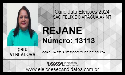 Candidato REJANE 2024 - SÃO FÉLIX DO ARAGUAIA - Eleições