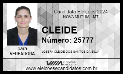 Candidato CLEIDE 2024 - NOVA MUTUM - Eleições