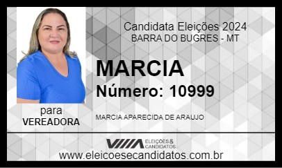 Candidato MARCIA 2024 - BARRA DO BUGRES - Eleições