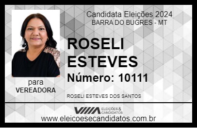 Candidato ROSELI ESTEVES 2024 - BARRA DO BUGRES - Eleições