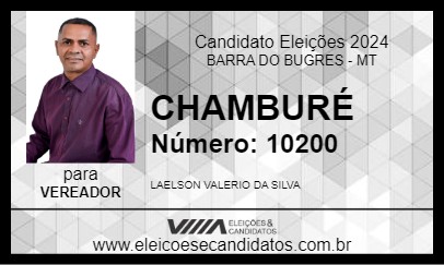 Candidato CHAMBURÉ 2024 - BARRA DO BUGRES - Eleições