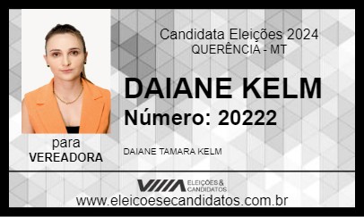 Candidato DAIANE KELM 2024 - QUERÊNCIA - Eleições