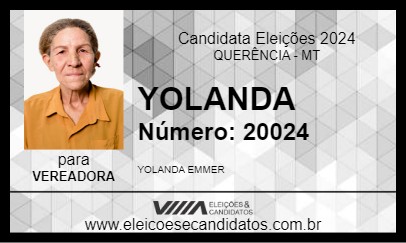 Candidato YOLANDA 2024 - QUERÊNCIA - Eleições