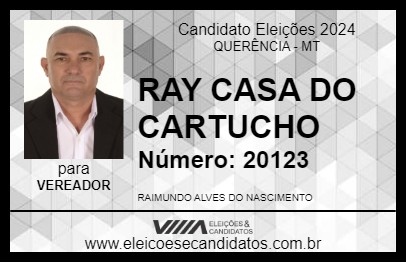 Candidato RAY CASA DO CARTUCHO 2024 - QUERÊNCIA - Eleições