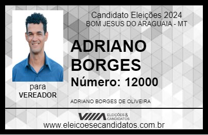 Candidato ADRIANO BORGES 2024 - BOM JESUS DO ARAGUAIA - Eleições