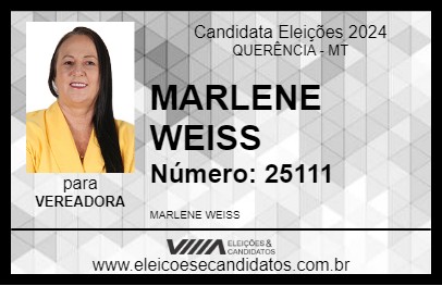 Candidato MARLENE WEISS 2024 - QUERÊNCIA - Eleições