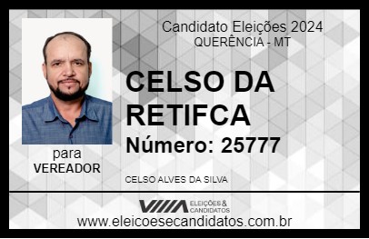 Candidato CELSO DA RETIFCA 2024 - QUERÊNCIA - Eleições