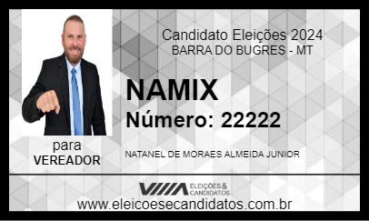 Candidato NAMIX 2024 - BARRA DO BUGRES - Eleições