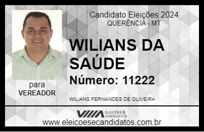 Candidato WILIANS DA SAÚDE 2024 - QUERÊNCIA - Eleições