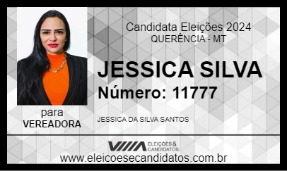 Candidato JESSICA SILVA 2024 - QUERÊNCIA - Eleições