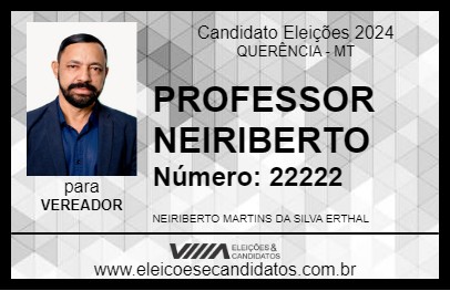 Candidato PROFESSOR NEIRIBERTO 2024 - QUERÊNCIA - Eleições