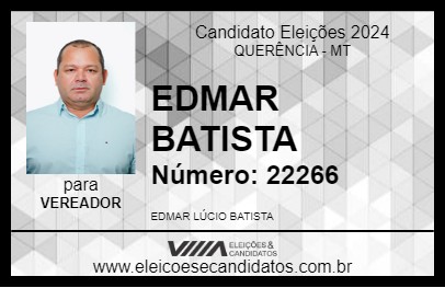 Candidato EDMAR BATISTA 2024 - QUERÊNCIA - Eleições