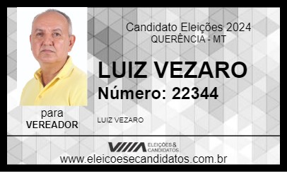 Candidato LUIZ VEZARO 2024 - QUERÊNCIA - Eleições