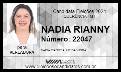 Candidato NADIA RIANNY 2024 - QUERÊNCIA - Eleições