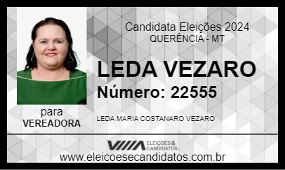 Candidato LEDA VEZARO 2024 - QUERÊNCIA - Eleições