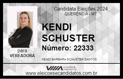 Candidato KENDI SCHUSTER 2024 - QUERÊNCIA - Eleições