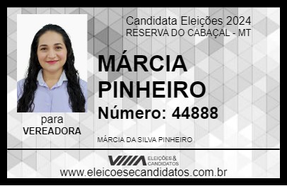 Candidato MÁRCIA PINHEIRO 2024 - RESERVA DO CABAÇAL - Eleições