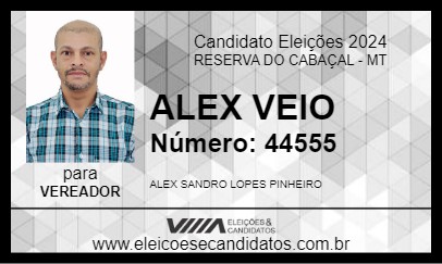 Candidato ALEX VEIO 2024 - RESERVA DO CABAÇAL - Eleições