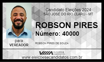 Candidato ROBSON PIRES 2024 - SÃO JOSÉ DO RIO CLARO - Eleições