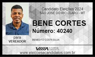 Candidato BENE CORTES 2024 - SÃO JOSÉ DO RIO CLARO - Eleições