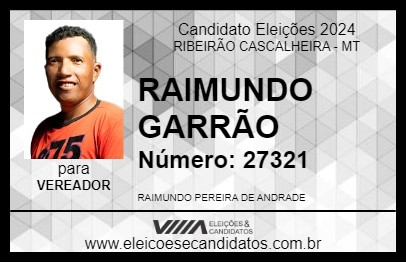 Candidato RAIMUNDO GARRÃO 2024 - RIBEIRÃO CASCALHEIRA - Eleições