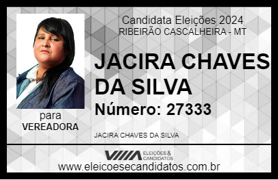 Candidato JACIRA CHAVES DA SILVA 2024 - RIBEIRÃO CASCALHEIRA - Eleições