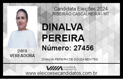 Candidato DINALVA PEREIRA 2024 - RIBEIRÃO CASCALHEIRA - Eleições