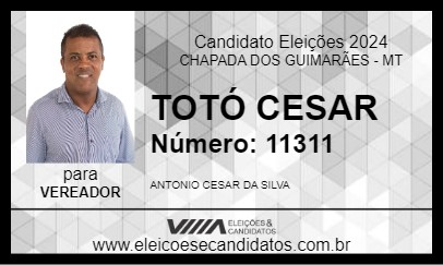 Candidato TOTÓ CESAR 2024 - CHAPADA DOS GUIMARÃES - Eleições