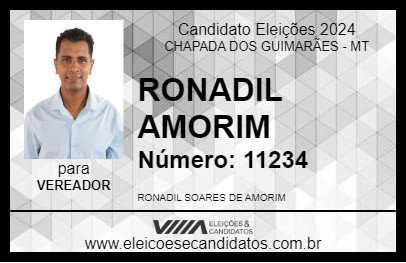 Candidato RONADIL AMORIM 2024 - CHAPADA DOS GUIMARÃES - Eleições