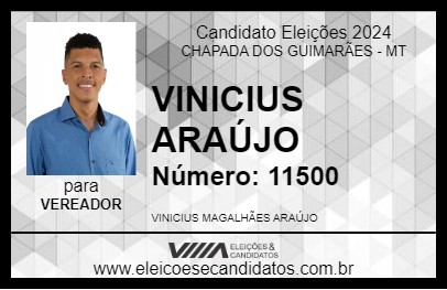 Candidato VINICIUS ARAÚJO 2024 - CHAPADA DOS GUIMARÃES - Eleições