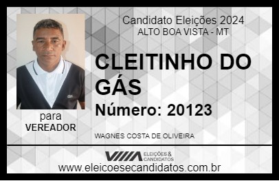 Candidato CLEITINHO DO GÁS 2024 - ALTO BOA VISTA - Eleições