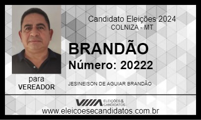 Candidato BRANDÃO 2024 - COLNIZA - Eleições