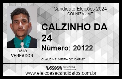 Candidato CALZINHO DA 24 2024 - COLNIZA - Eleições