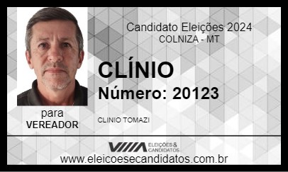 Candidato CLÍNIO 2024 - COLNIZA - Eleições