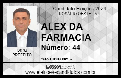 Candidato ALEX BERTO 2024 - ROSÁRIO OESTE - Eleições