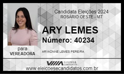 Candidato ARY LEMES 2024 - ROSÁRIO OESTE - Eleições