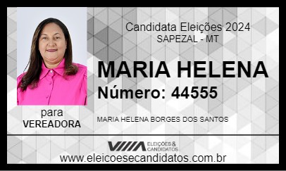 Candidato MARIA HELENA 2024 - SAPEZAL - Eleições