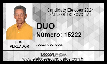 Candidato DUO 2024 - SÃO JOSÉ DO POVO - Eleições