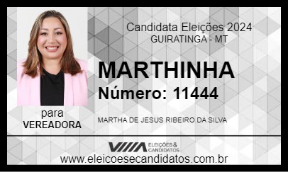 Candidato MARTHINHA 2024 - GUIRATINGA - Eleições