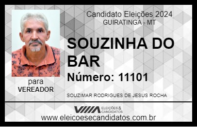 Candidato SOUZINHA DO BAR 2024 - GUIRATINGA - Eleições